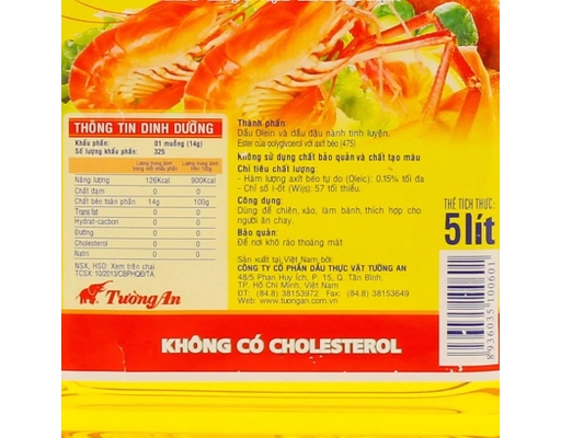 Dầu Thực Vật Tinh Luyện Olita 5L Tường An ảnh 1
