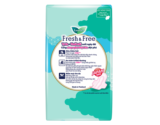 Băng Vệ Sinh Fresh & Free Siêu Mỏng Cánh 20 Miếng Laurier ảnh 1