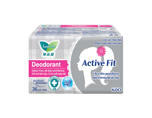 Băng Vệ Sinh Hàng Ngày Active Fit Phân Tử Bạc 36 Miếng Laurier ảnh 0