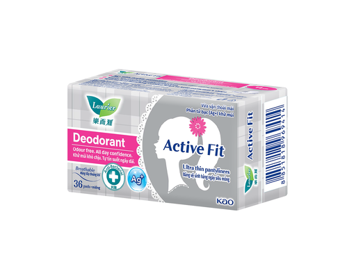 Băng Vệ Sinh Hàng Ngày Active Fit Phân Tử Bạc 36 Miếng Laurier ảnh 1