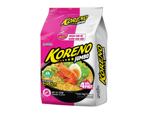 Lốc 10 Gói Mì Nấu Koreno Jumbo Vị Tôm Gói 100g Koreno ảnh 2