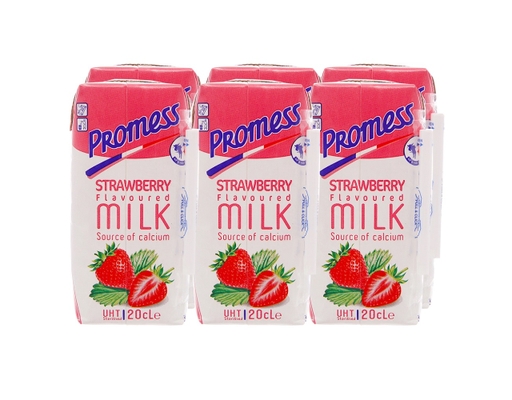 Lốc 6 Hộp Sữa Tươi Tiệt Trùng Promess Hương Dâu 200ml Promess ảnh 1
