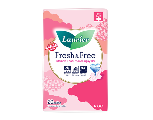 Băng Vệ Sinh Fresh & Free Dày Cánh 20 Miếng Laurier ảnh 0