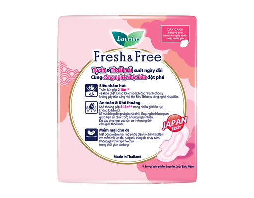 Băng Vệ Sinh Fresh & Free Dày Cánh 20 Miếng Laurier ảnh 1