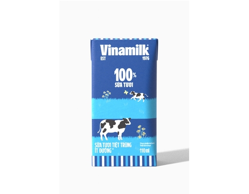 Lốc 4 Hộp Sữa Tươi Tiệt Trùng Ít Đường Vinamilk 110ml Vinamilk ảnh 1
