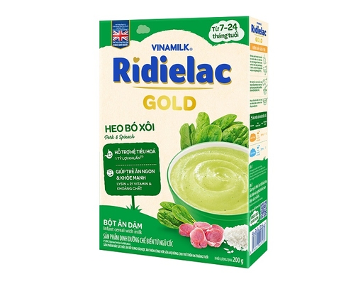 Bột Ăn Dặm Heo Bó Xôi 200g RiDielac Gold ảnh 3
