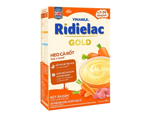 Bột Ăn Dặm Heo Cà Rốt 200g RiDielac Gold ảnh 3