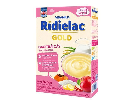 Bột Ăn Dặm Gạo Trái Cây 200g RiDielac Gold ảnh 2