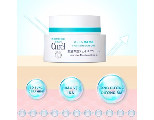 Kem Dưỡng Da Mặt Cấp Ẩm Chuyên Sâu Intensive Moisture Cream 40g Curél ảnh 3
