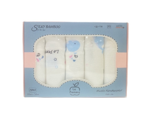 Set 5 Khăn Sữa Sợi Tre La Pomme Hình Cá Heo 30x30cm