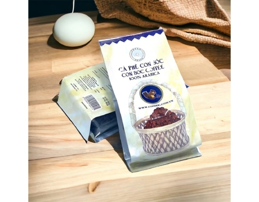 Cà Phê Hạt 100% Arabica 200g Con Sóc ảnh 1