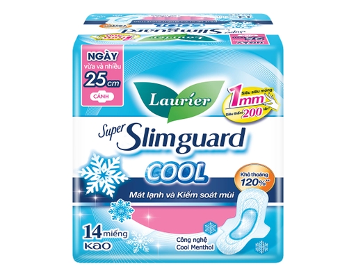 Băng Vệ Sinh Cool Siêu Mỏng & Kiểm Soát Mùi 25cm 14 Miếng Laurier ảnh 0
