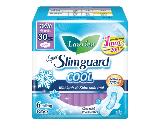 Băng Vệ Sinh Siêu Mỏng 1mm Có Cánh & Kiểm Soát Mùi 30cm 6 Miếng Laurier ảnh 0