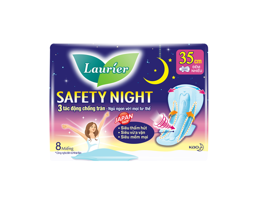 Băng Vệ Sinh Ban Đêm 35cm 8 Miếng Laurier ảnh 0