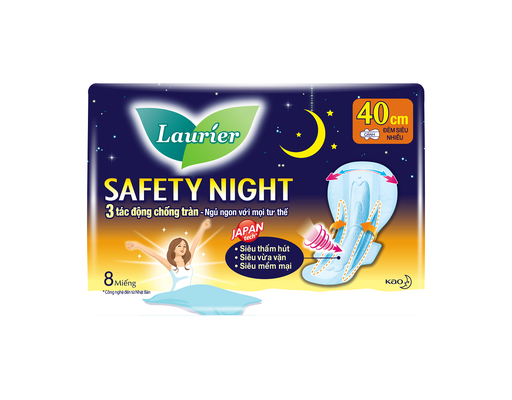 Băng Vệ Sinh Ban Đêm 40cm 8 Miếng Laurier ảnh 0