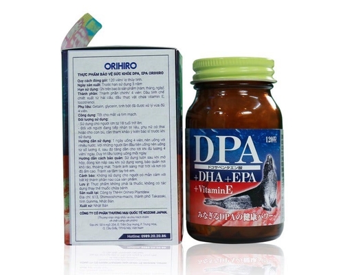 Thực Phẩm Bảo Vệ Sức Khỏe Viên Uống Bổ Não DPA, EPA 120 Viên Orihiro ảnh 1