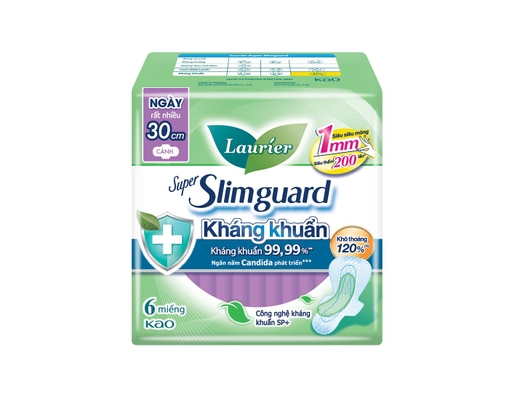 Băng Vệ Sinh Kháng Khuẩn Siêu Mỏng 1mm 30cm 6 Miếng Laurier ảnh 0