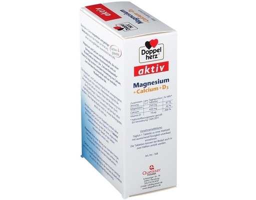 Thực Phẩm Bảo Vệ Sức Khỏe Viên Uống Bổ Sung Magnesium + Calcium + D3 30 Viên Doppelherz ảnh 2