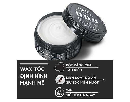 Sáp Vuốt Tóc Tạo Kiểu Định Hình Mạnh Mẽ 80g Uno ảnh 2