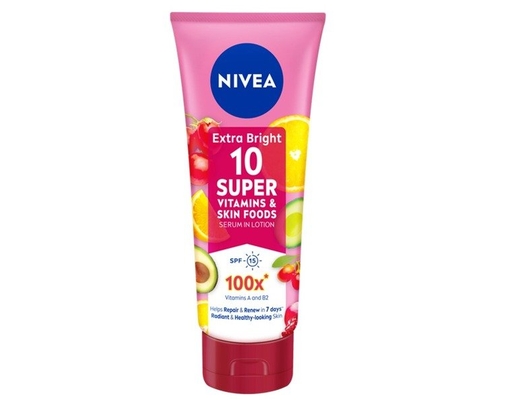 Tinh Chất Dưỡng Thể Sáng Da Extra Bright 10 Super Vitamins & Skin Foods Serum 180ml Nivea ảnh 0