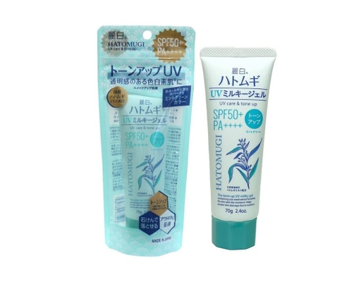 Gel Chống Nắng Nâng Tone & Dưỡng Ẩm SPF50+/PA++++ 70g Hatomugi ảnh 1