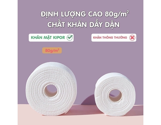 Khăn Mặt Dùng Một Lần 60 Miếng Kipor ảnh 2