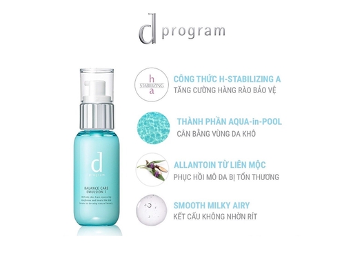 Sữa Dưỡng Cho Da Dầu, Nhạy Cảm D Program Balance Care Emulsion 100ml