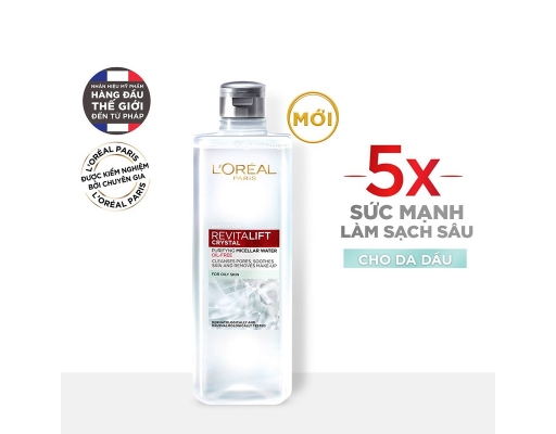 Nước Tẩy Trang Cho Da Dầu Revitalift Crystal Purifying Micellar Water 400ml L'Oreal ảnh 1