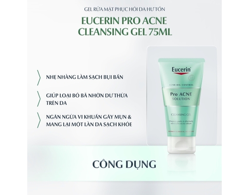 Gel Rửa Mặt Pro Acne Solution Cleansing 75ml Eucerin ảnh 3