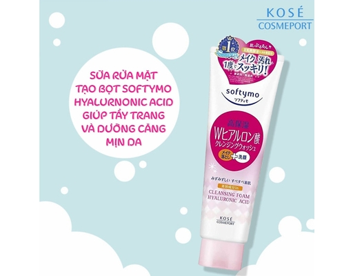 Sữa Rửa Mặt Tẩy Trang Softymo HA 190g Kosé ảnh 1