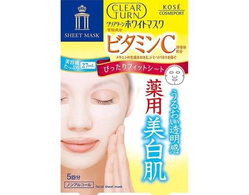 Mặt Nạ Clear Turn Vitamin C Cấp Ẩm Trắng Da 5 Miếng Kosé ảnh 0