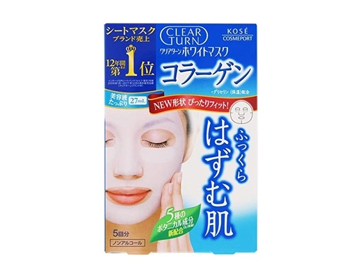 Mặt Nạ Clear Turn Collagen Cấp Ẩm Trắng Da 5 Miếng Kosé ảnh 0