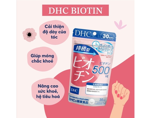 Thực Phẩm Bảo Vệ Sức Khỏe Viên Uống Biotin Ngăn Rụng Tóc 30 Ngày 30 Viên DHC ảnh 2