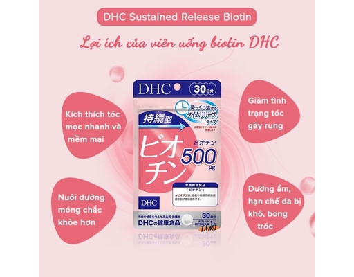 Thực Phẩm Bảo Vệ Sức Khỏe Viên Uống Biotin Ngăn Rụng Tóc 30 Ngày 30 Viên DHC ảnh 3