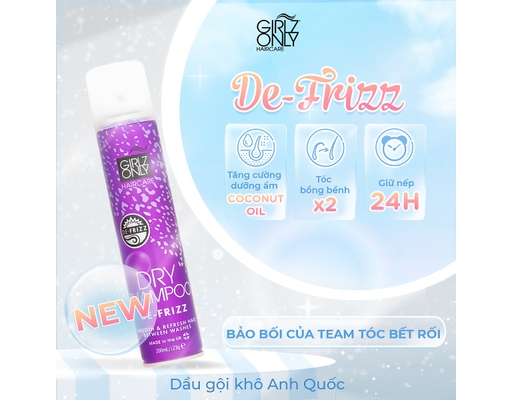 Dầu Gội Khô Cho Tóc Bết Rối 200ml Girlz Only ảnh 1