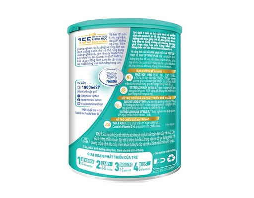 Sữa Bột Nan Optipro Plus 5HMOS Số 1 Cho Bé 0-6 Tháng 400g Nestlé ảnh 2