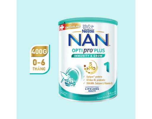 Sữa Bột Nan Optipro Plus 5HMOS Số 1 Cho Bé 0-6 Tháng 400g Nestlé ảnh 5