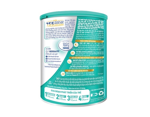 Sữa Bột Nan Optipro Plus 5HMOS Số 2 Cho Bé 6-12 Tháng 400g Nestlé ảnh 2