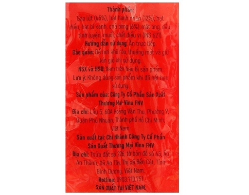 Thanh Gạo Lứt Hạnh Nhân Chà Bông 150g FNV ảnh 2