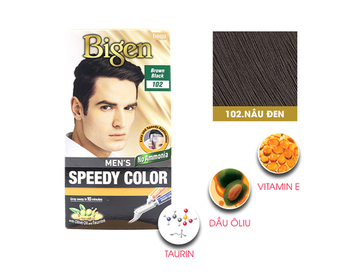 Kem Nhuộm Tóc Cho Nam #102 - Nâu Đen 80g Bigen ảnh 2