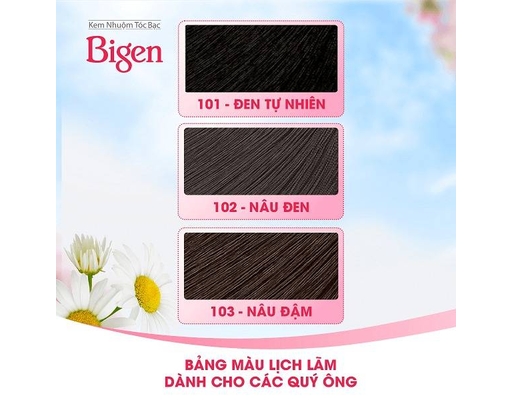 Kem Nhuộm Tóc Cho Nam #102 - Nâu Đen 80g Bigen ảnh 3