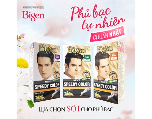 Kem Nhuộm Tóc Cho Nam #102 - Nâu Đen 80g Bigen ảnh 4