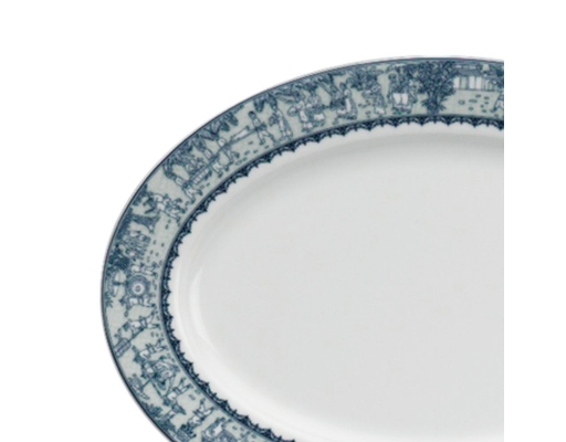 Dĩa Oval 25cm Jasmine Vinh Quy Nhạt Minh Long ảnh 1