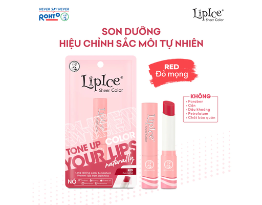 Son Sheer Color Pop Màu Đỏ Mọng 2.4g LipIce ảnh 4