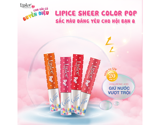 Son Sheer Color Pop Màu Đỏ Mọng 2.4g LipIce ảnh 5