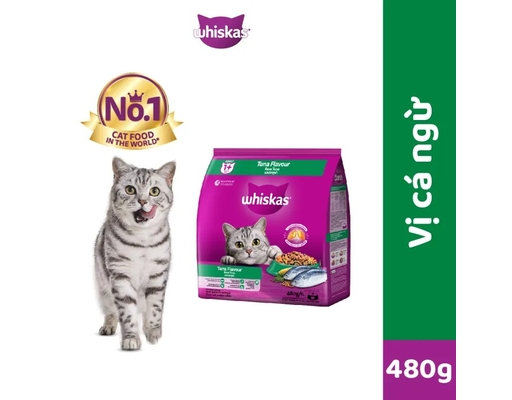 Thức Ăn Cho Mèo Lớn Vị Cá Ngừ 480g Whiskas ảnh 2