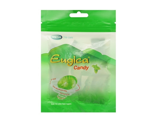 Kẹo Ngậm Thảo Dược Eugica Candy Túi 15 Viên 35g MEGA We care ảnh 0