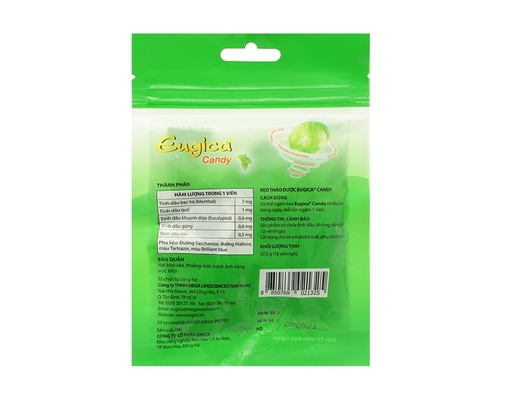 Kẹo Ngậm Thảo Dược Eugica Candy Túi 15 Viên 35g MEGA We care ảnh 1