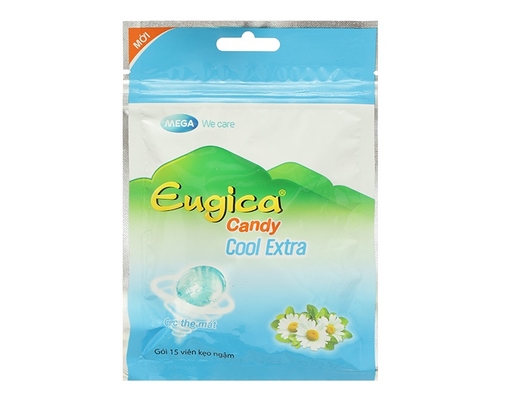 Kẹo Ngâm Thảo Dược Eugica Candy Cool Extra Túi 15 Viên 35g MEGA We care ảnh 1