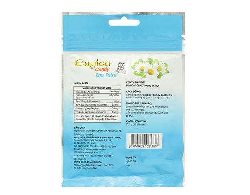Kẹo Ngâm Thảo Dược Eugica Candy Cool Extra Túi 15 Viên 35g MEGA We care ảnh 2
